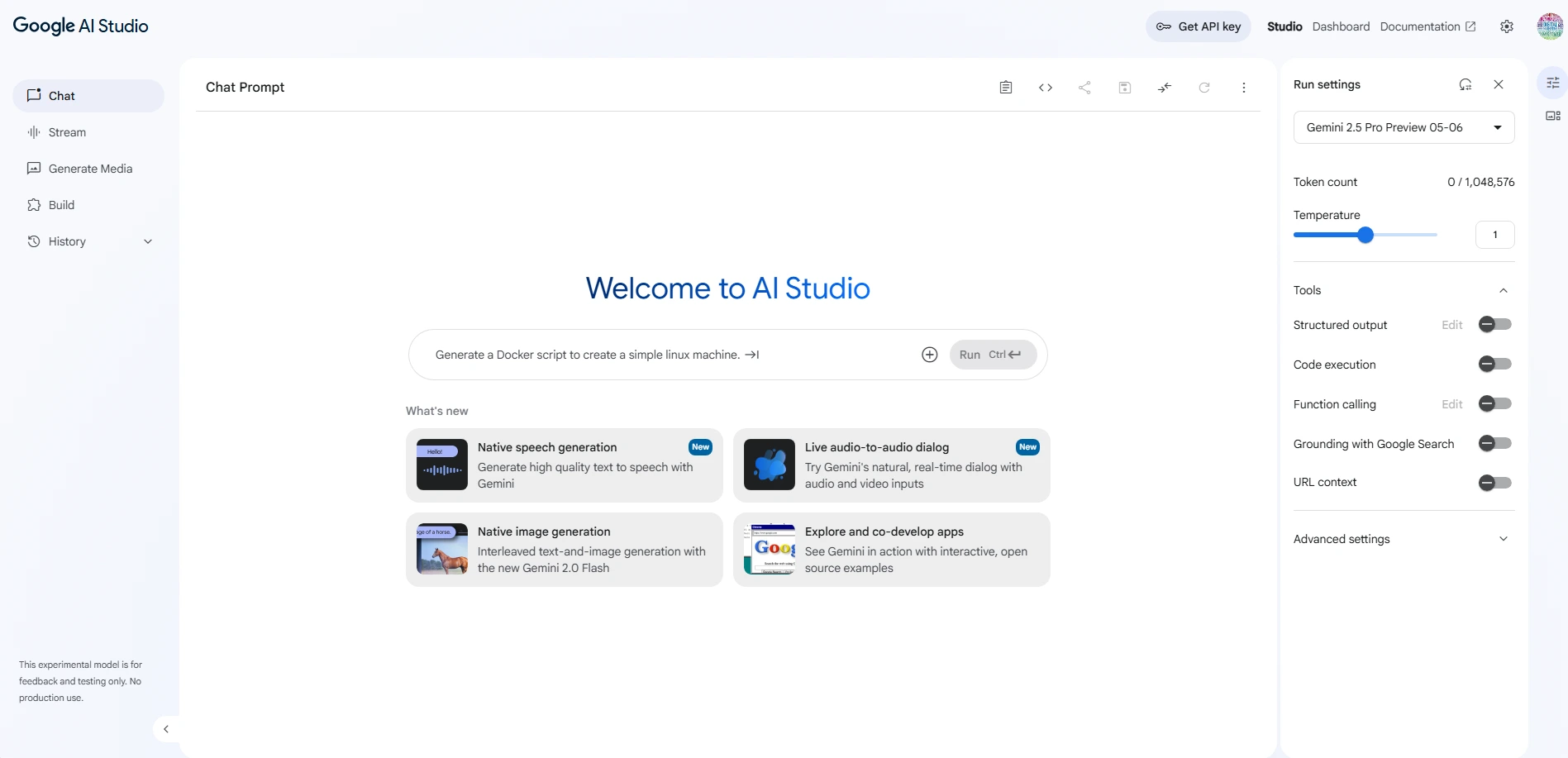 Google AI Studio - Content Creation & Copywriting Tools