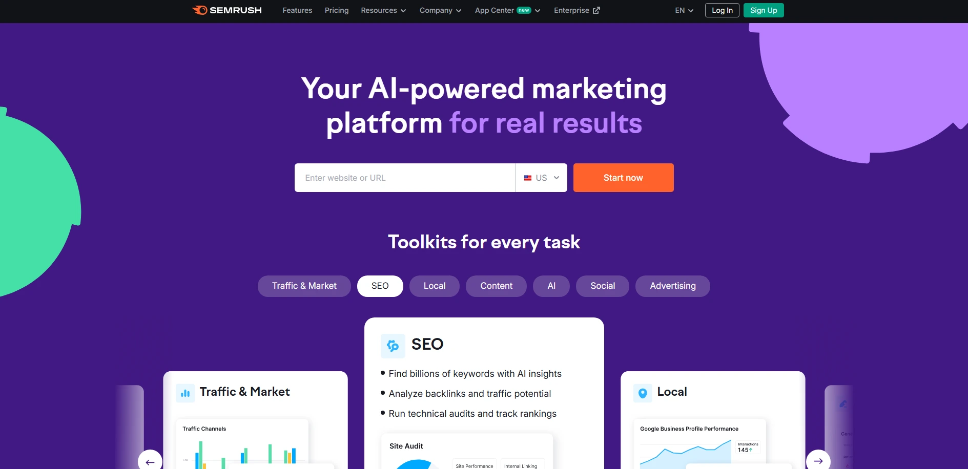 Semrush - Market Research & Competitor Analysis Tools