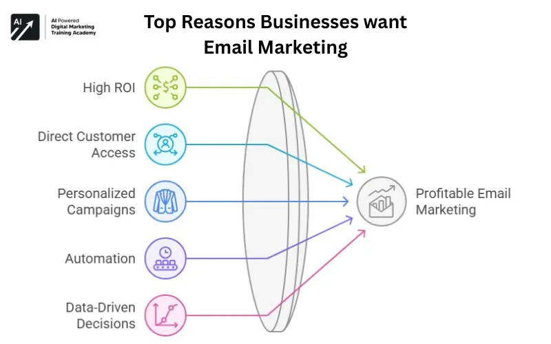 Top reasons businesses want email marketing