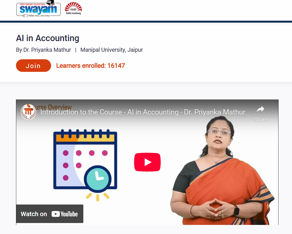 swayam ai account course free