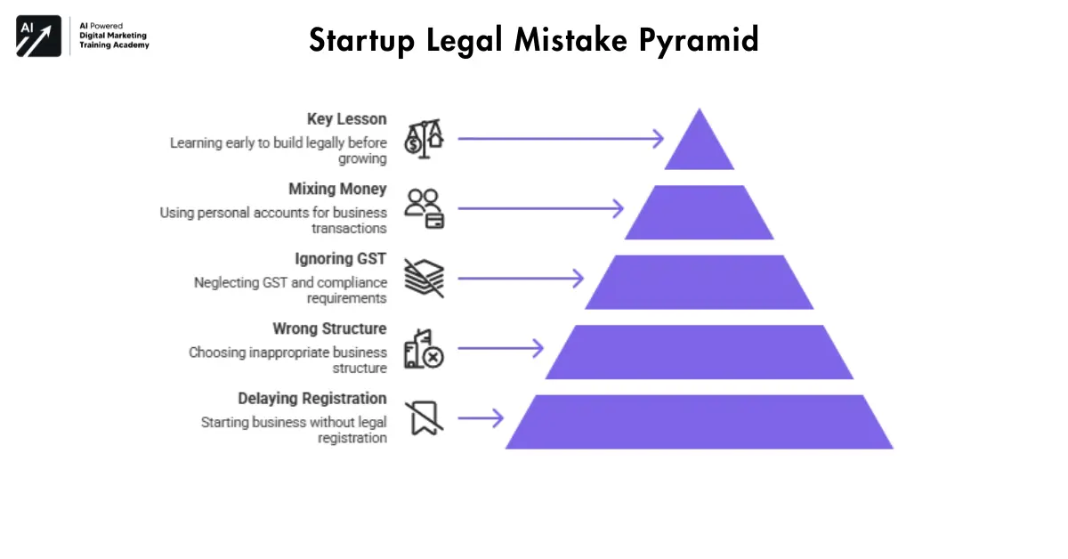 Common Legal Mistakes New Startup Founders Make - visual selection-how to legally start a startup in india 