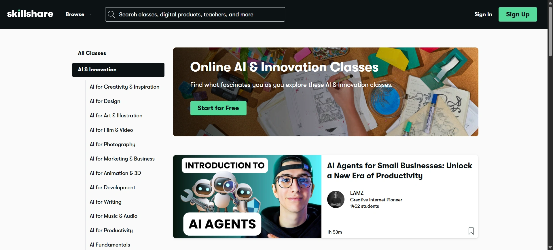 Skillshare -AI Tools for Job Seekers