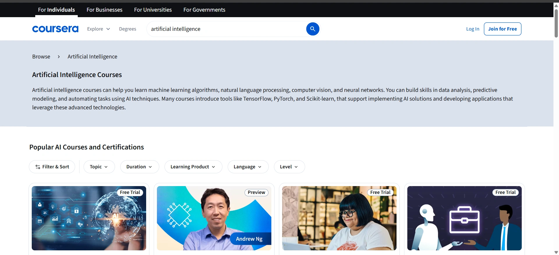 coursera -AI Tools for Job Seekers