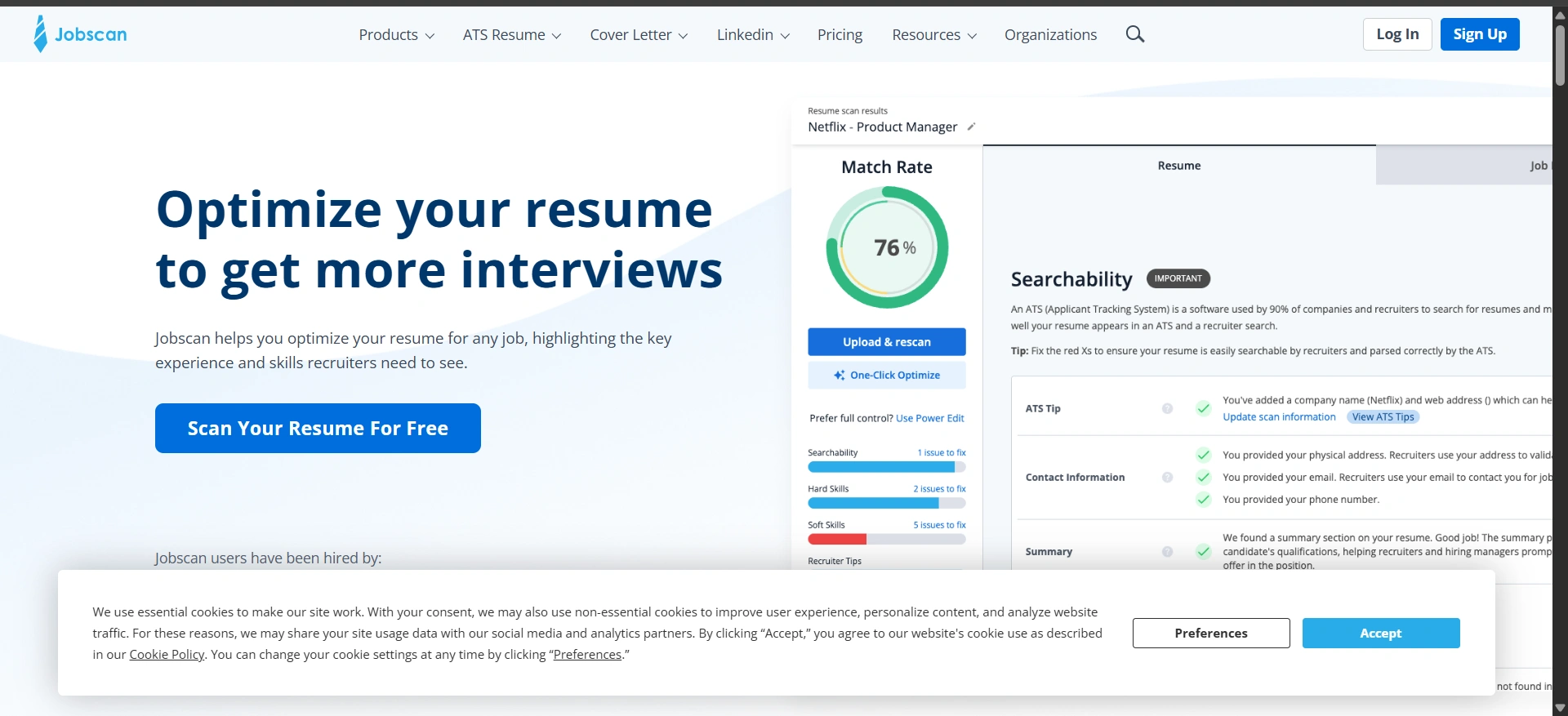 jobscan-AI Tools for Job Seekers