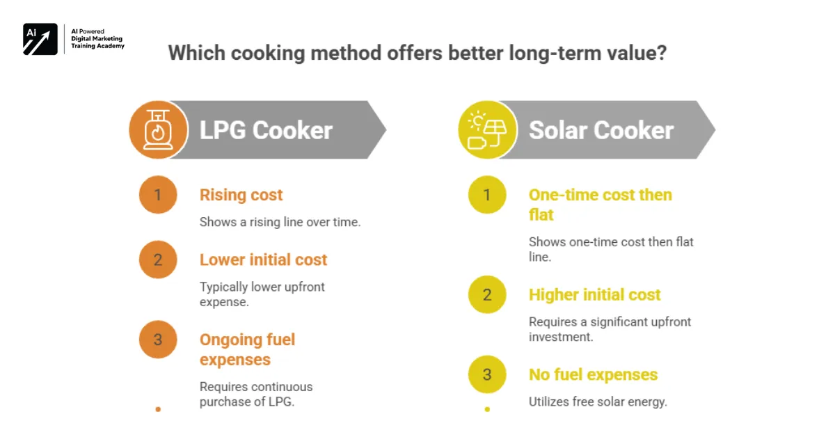 3.Cost Comparison (Solar vs LPG)