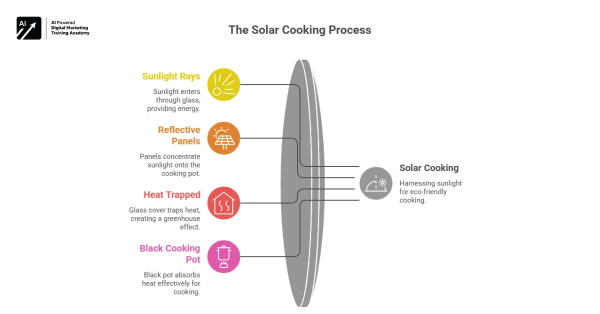 4.How Solar Cooker Works (Diagram)