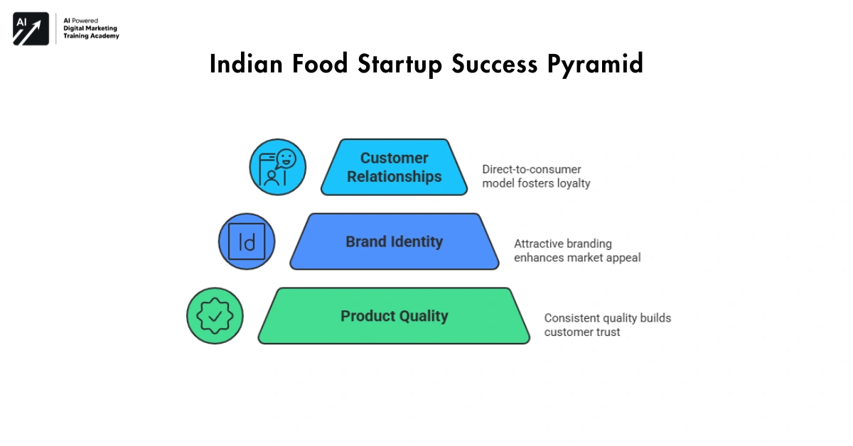Indian Food Startup Success Pyramid-Indian food startups