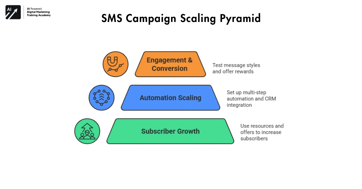 SMS Campaign Scaling Pyramid-SMS Marketing System
