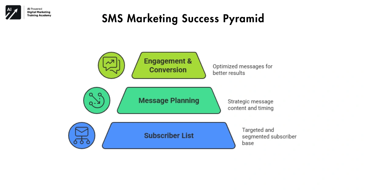 SMS Marketing Success Pyramid-SMS Marketing System