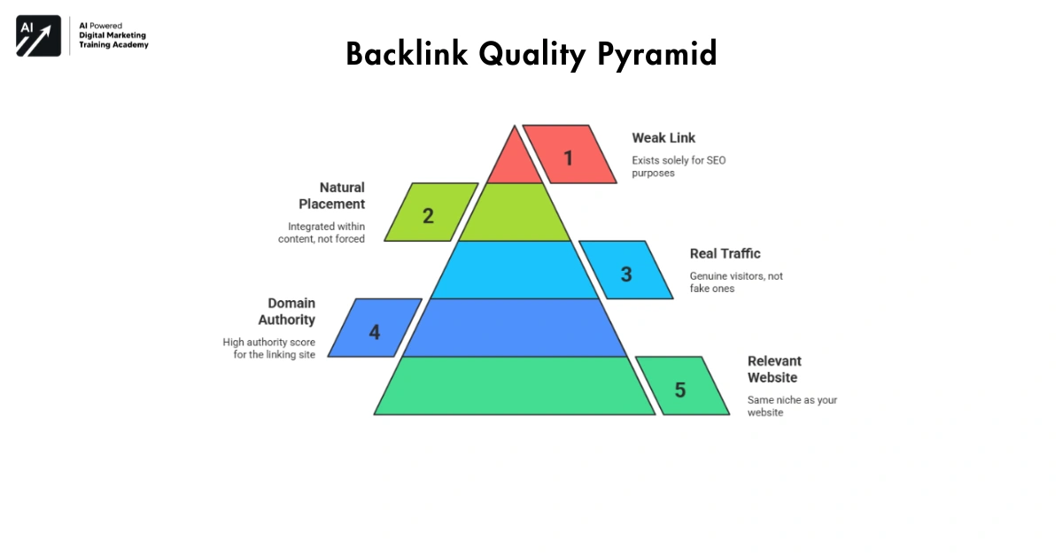 Backlink Quality Pyramid image-off page seo
