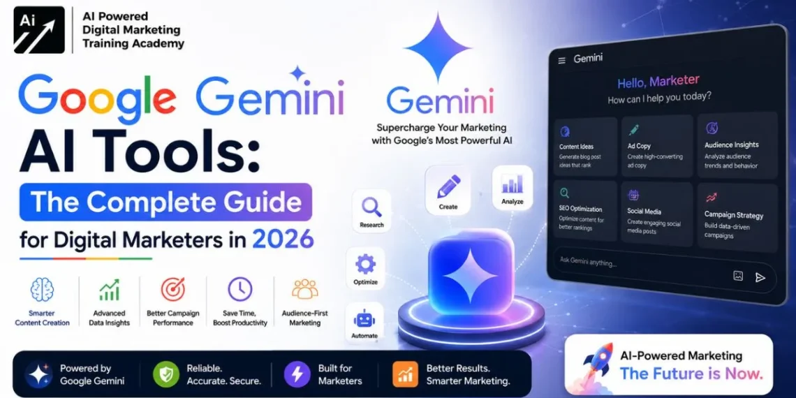 Google Gemini AI Tools The Complete Guide for Digital Marketers in 2026