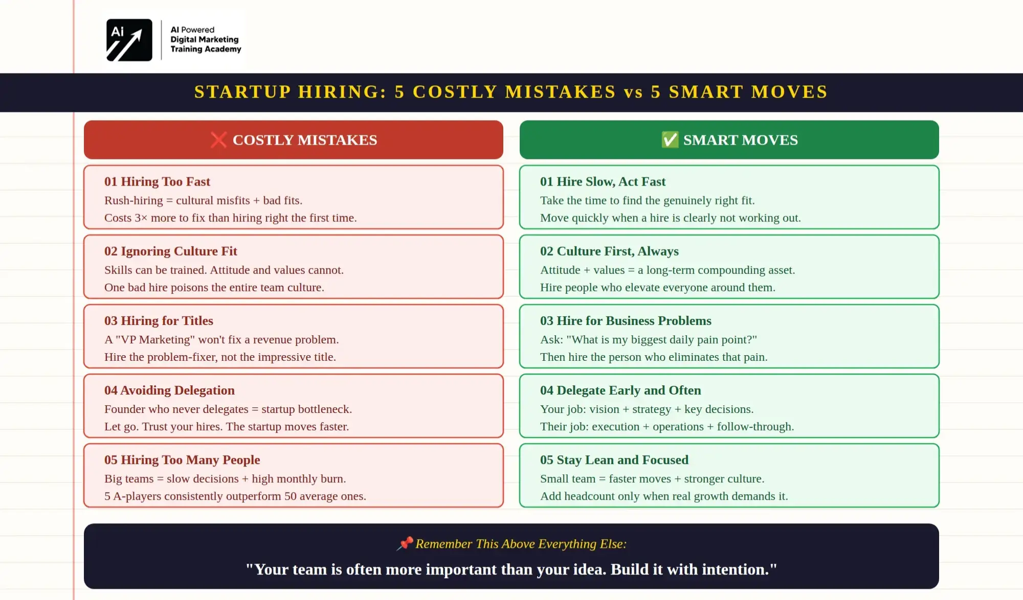 Mistakes in Startup Team Building to Avoid